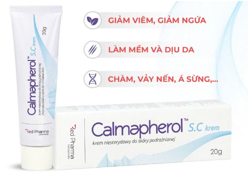 Calmapherol S.C. Cream  Kem bôi Viêm da cơ địa, Chàm, Vảy nến